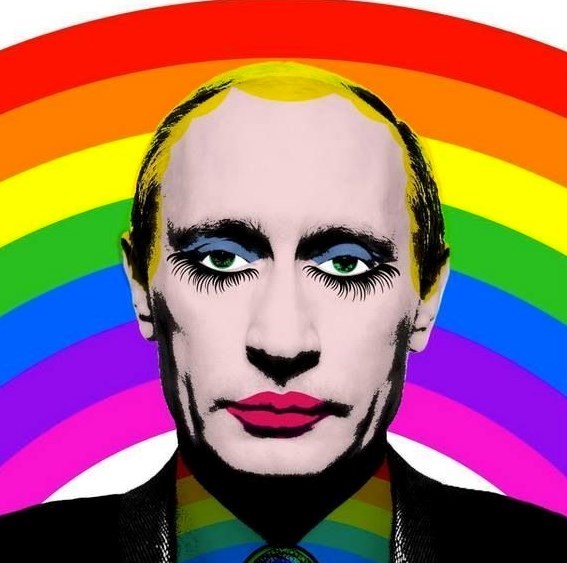 567x563 Russia Bans 'extremist' Image Of Putin In Makeup Dazed