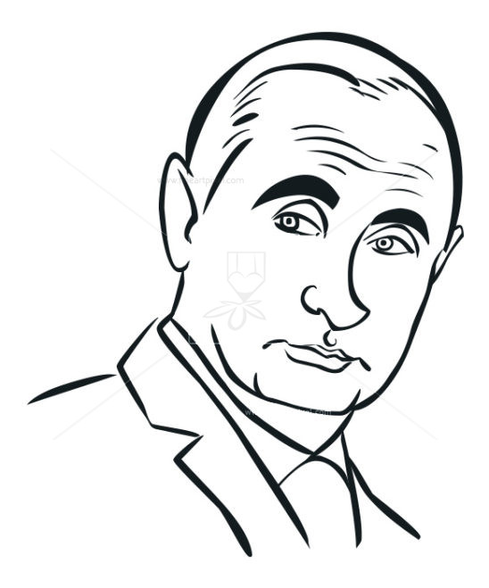 548x659 Vladimir Putin Outline Free Vectors, Illustrations, Graphics