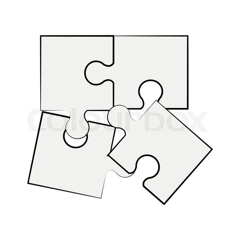 800x800 Puzzle Pieces Symbol Icon Vector Stock Vector Colourbox