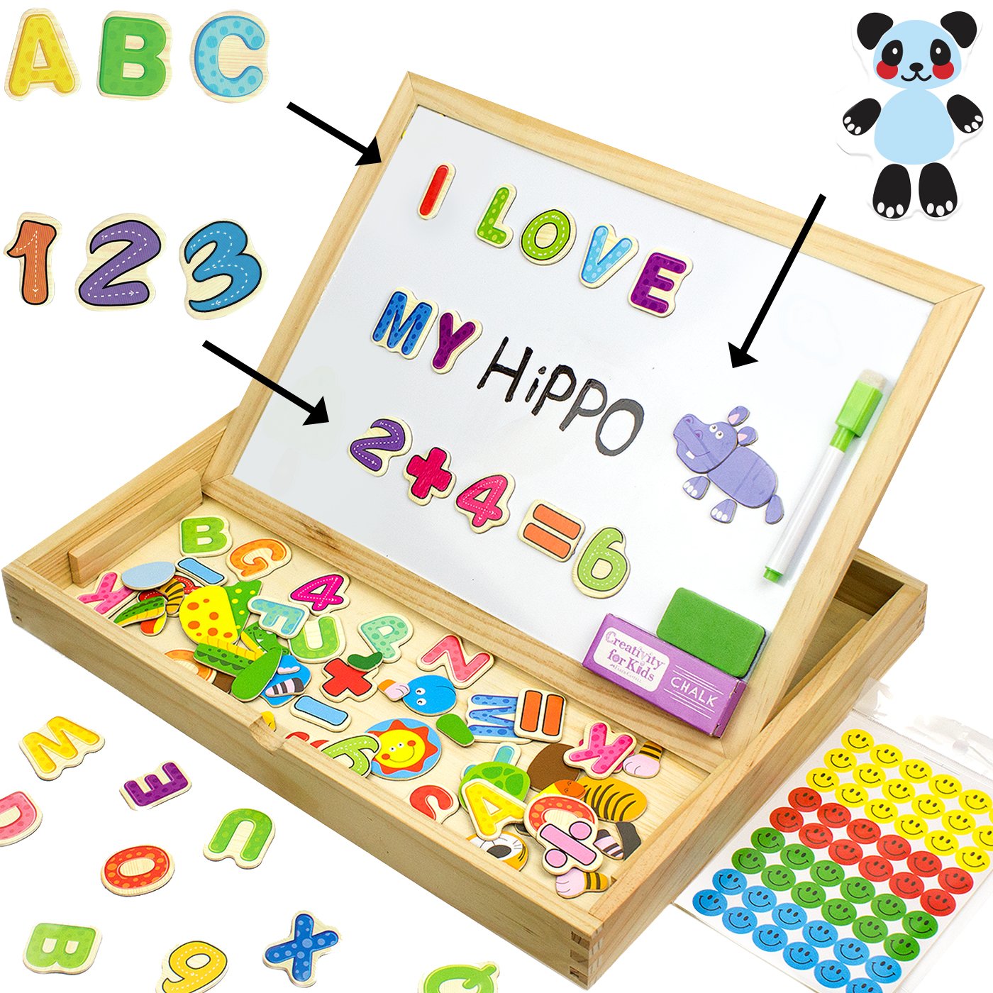 1400x1400 Xl Wood Magnetic Lettersnumbersanimals Set