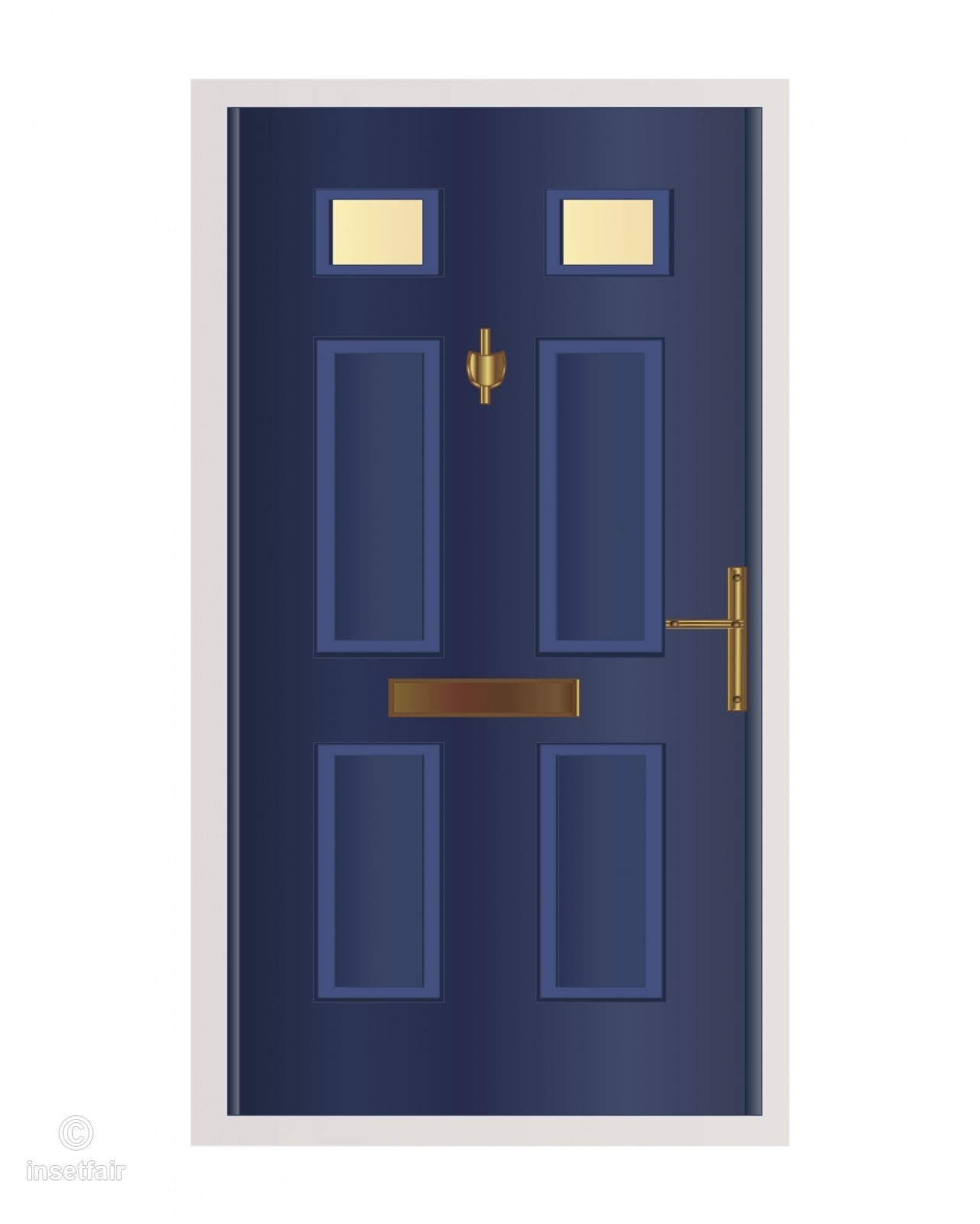 1281x1600 Pvc Blue Door Vector Cartoon Drawing