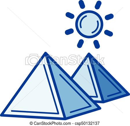 450x436 egyptian pyramid line icon egyptian pyramid vector line icon