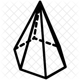 256x256 Hexagonal Pyramid Icon Of Line Style