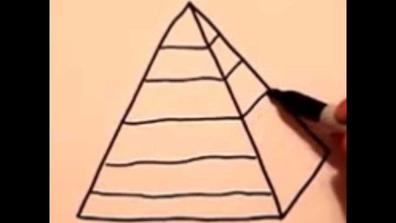 1280x720 how to draw the pyramid of giza very easy