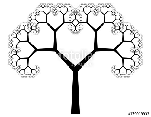 500x389 flat vector computer generated l system branching fractal