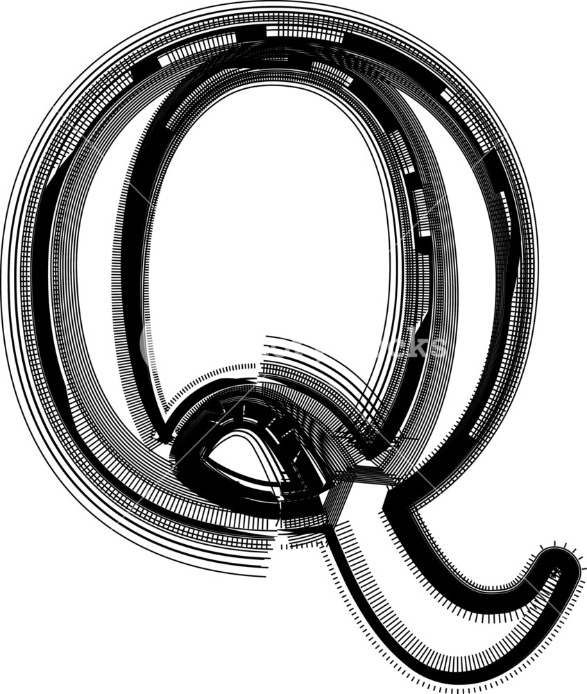 846x1000 Font Illustration Letter Q Royalty Free Stock Image