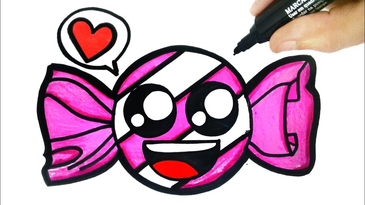 1280x720 Drawing And Coloring A Candy