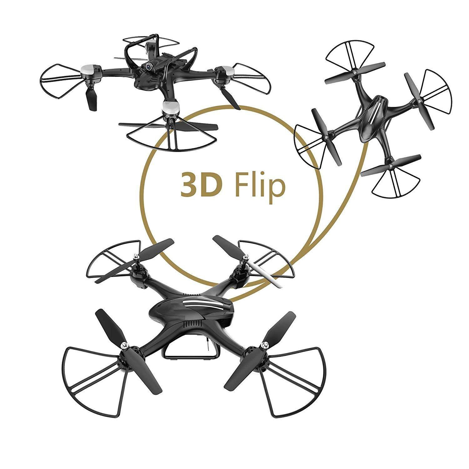 1500x1500 wifi quadcopter for beginners and kids, black