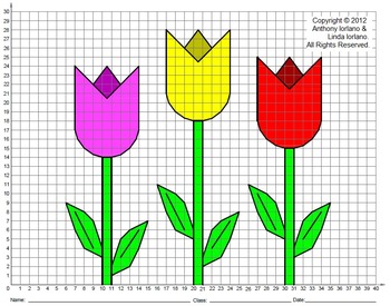 350x275 tulips, spring, easter, mother's day, coordinate drawing