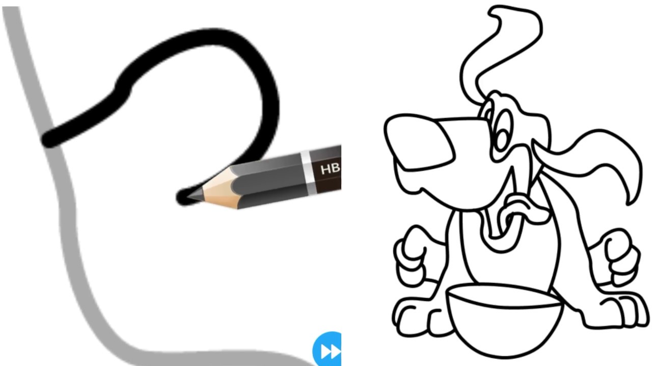 1280x720 How To Drawing A Dog Step