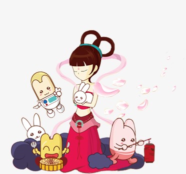 372x349 chang e, tenjin, mid autumn festival png image and clipart