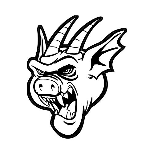 500x500 Gargoyle Quarter Bw Clip Art