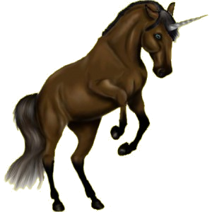300x300 vintage uni, unicorn quarter horse chestnut