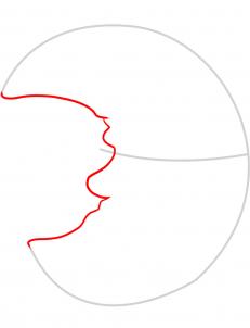 231x302 How To Draw A Crescent Moon, Step