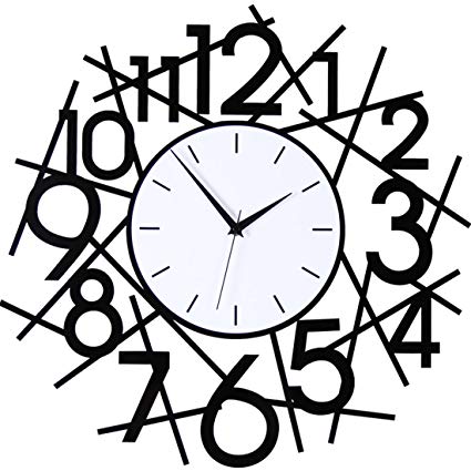 425x425 Creative Art Wall Clock Drawing Simple Personalization