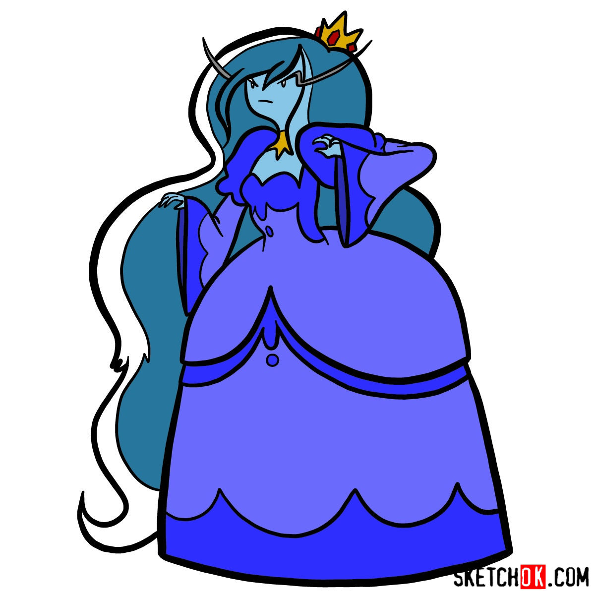 1200x1200 How To Draw Ice Queen From Adventure Time