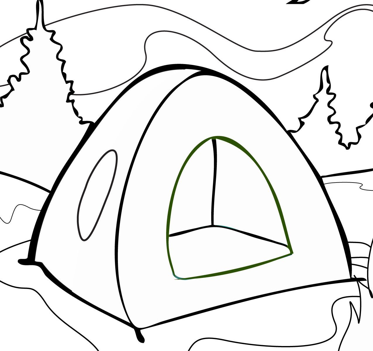 1275x1200 Stunning Tent Drawing For Kids How To Draw Aboriginal Coloring