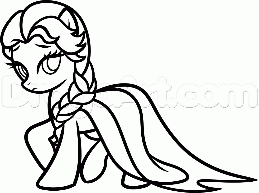 1090x814 Step How To Draw Elsa Pony