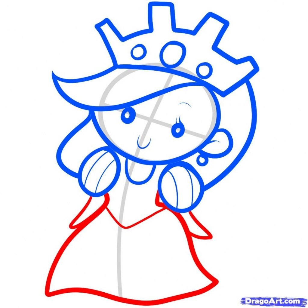 1024x1024 Queen Cartoon Drawing