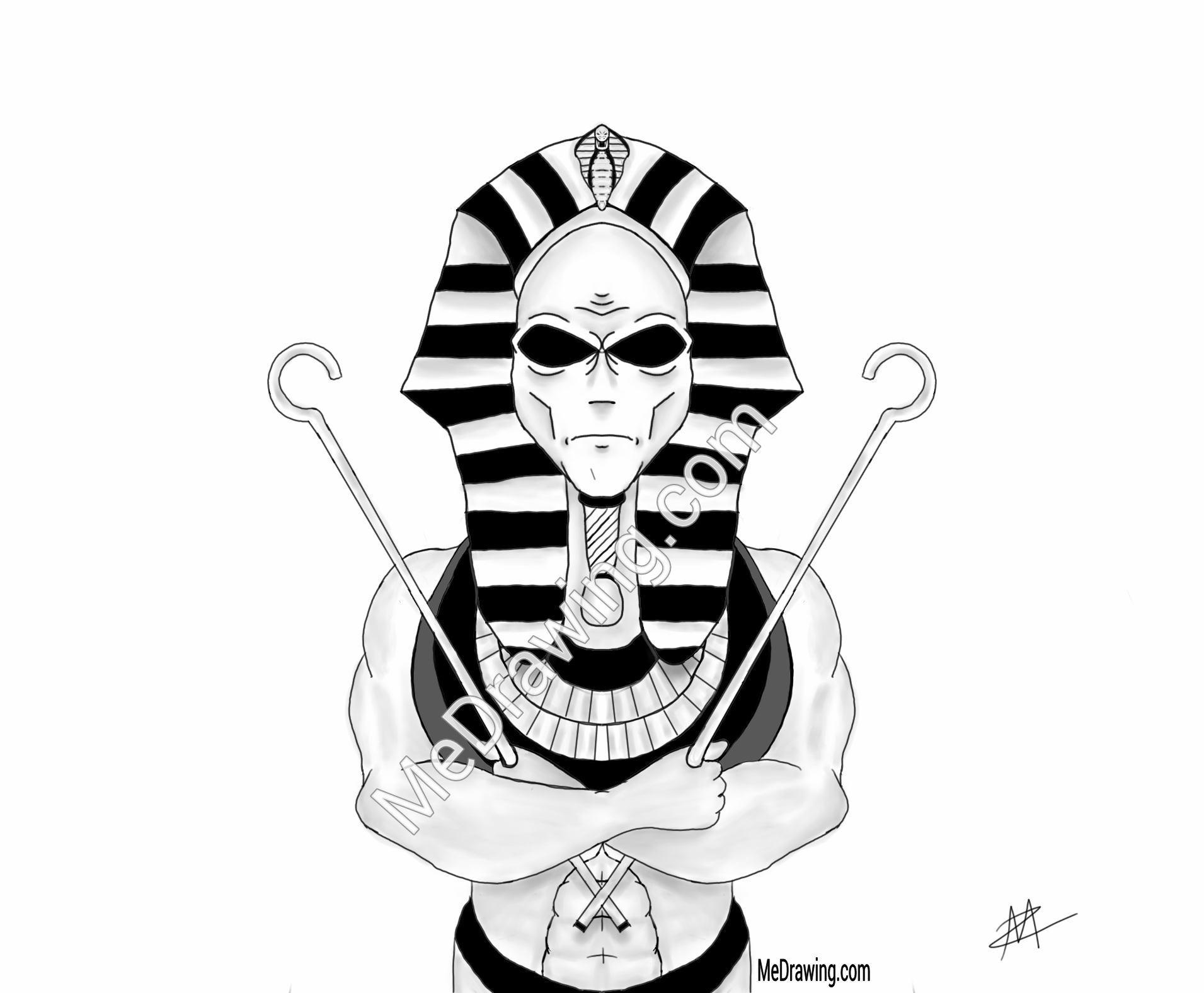 1911x1576 Alien Egyptian Pharaoh Drawing Art In Egyptian Pharaohs