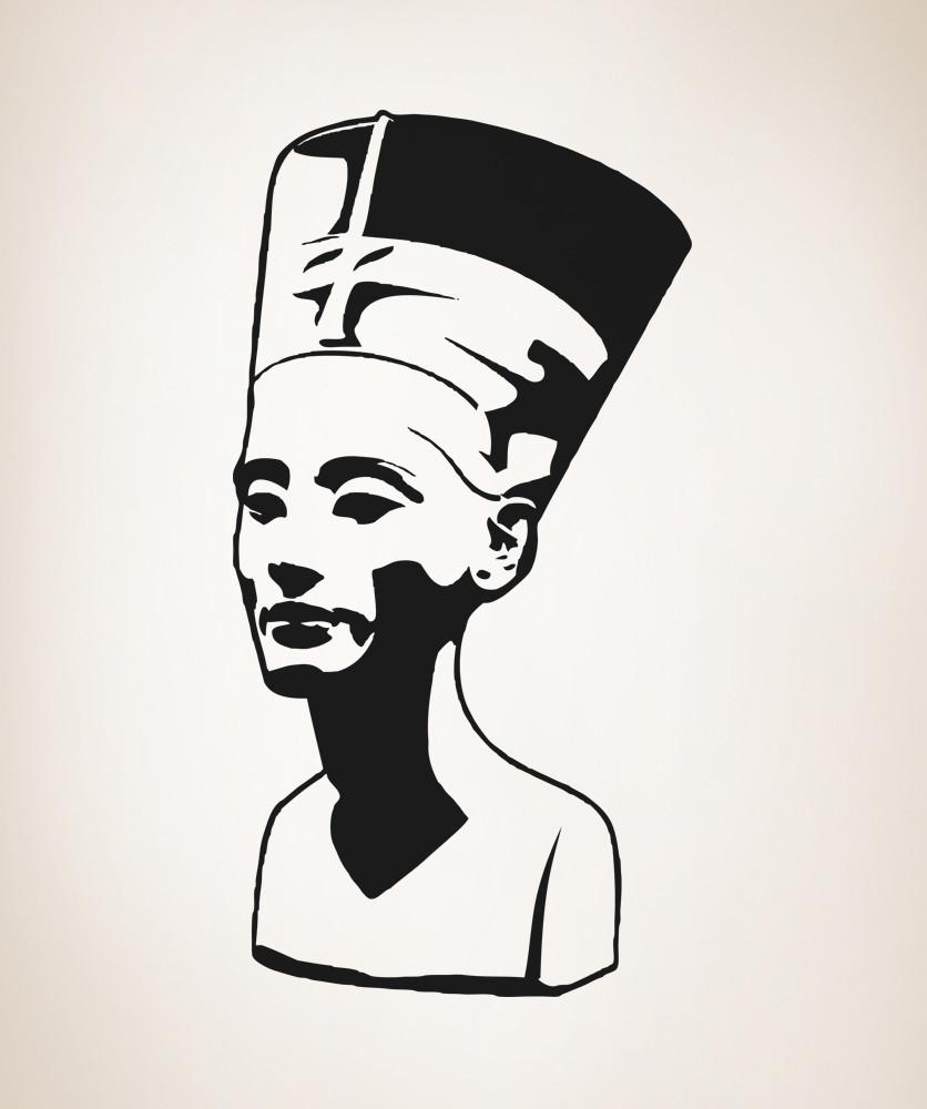836x1000 Vinyl Wall Decal Sticker Queen Nefertiti Bust