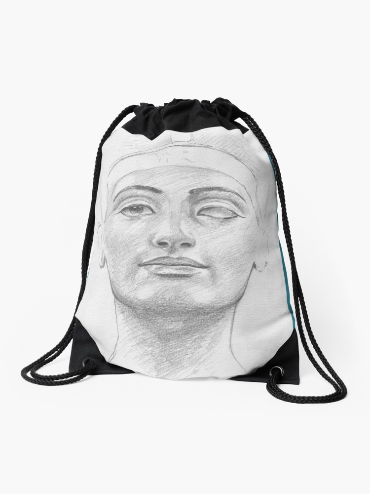 750x1000 Bust Of Nefertiti Drawstring Bag
