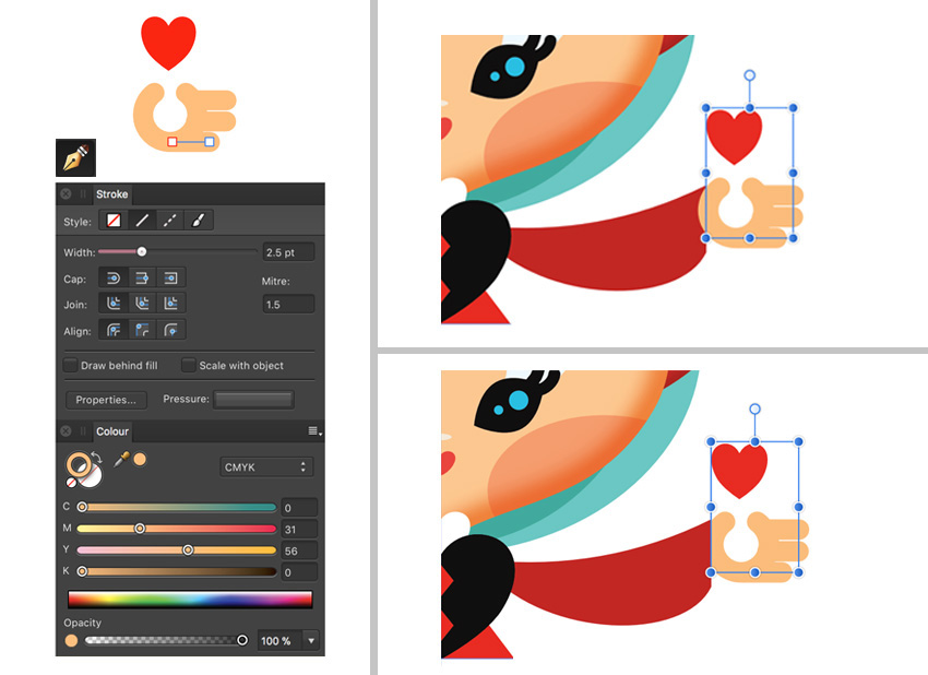 850x618 How To Create A Queen Of Hearts Playing Card With Affinity
