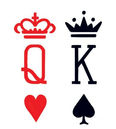 399x444 King Queen Cards Tattoo