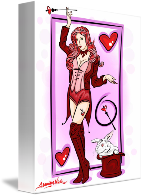 469x650 Queen Of Hearts Card Darker Background