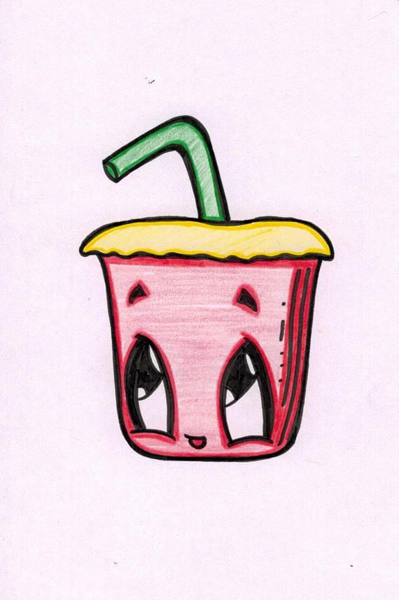 570x857 Soft Drink Cartoon Inkimagined Easy Cartoon Drawings, Cute