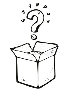 234x299 Opened Box With Question Mark Cartoon Premium Clipart