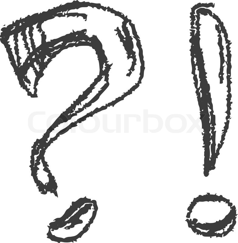 783x800 question mark exclamation mark hand stock vector colourbox