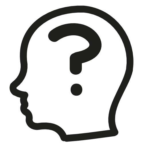 512x512 White Question Mark In Head Transparent Png