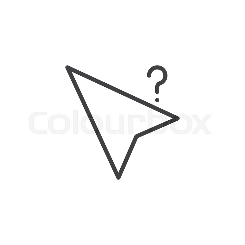 800x800 Cursor Question Mark Outline Icon Stock Vector Colourbox