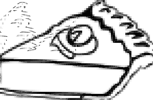 596x392 pie, tart, snowy, black, dark, white, crust, coating, portion