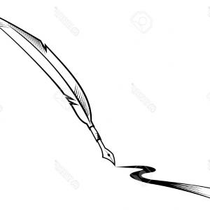 300x300 Quill Pen Ink Drawing Vector Createmepink