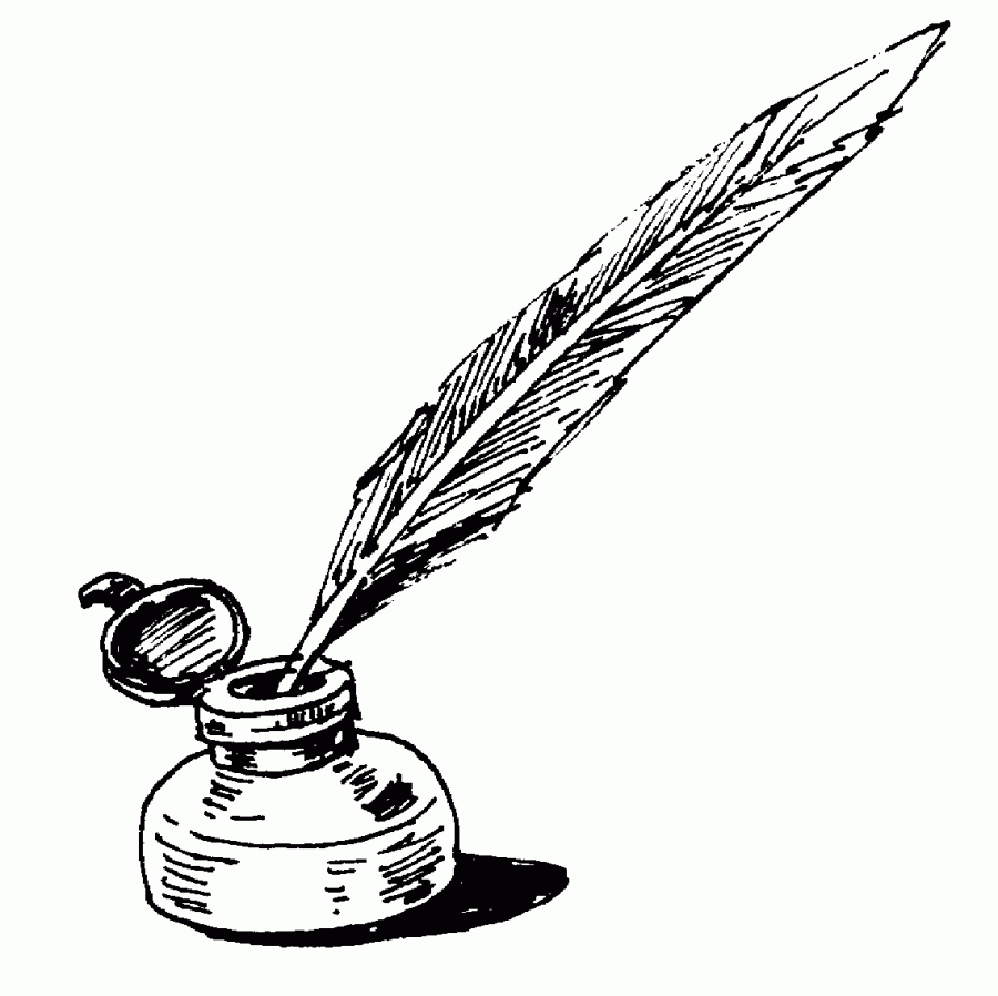 900x898 Quill Drawing Quil For Free Download