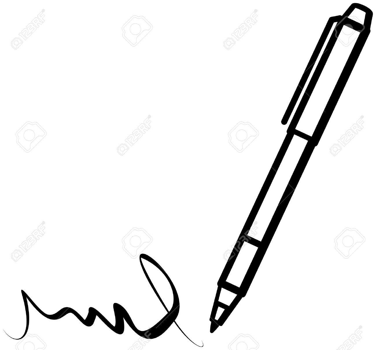 1300x1211 Latest Quill Pen Hand Drawing Clip Art Stock Vector Illustration