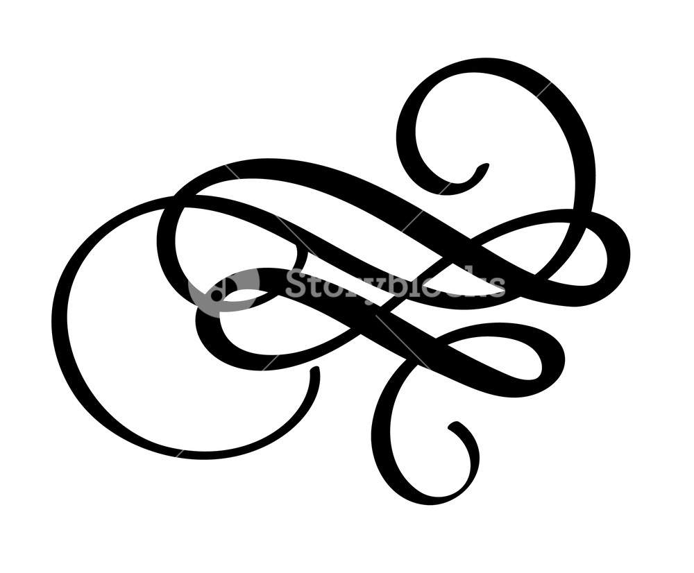 1000x826 Flourish Swirl Ornate Decoration For Pointed Pen Ink Calligraphy