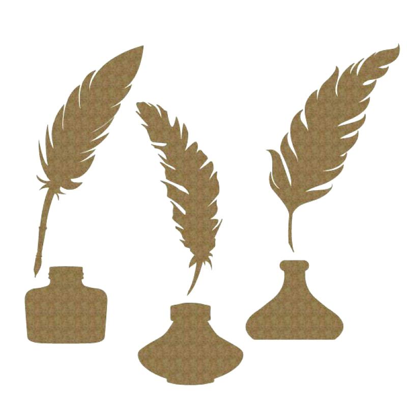 800x800 Ink And Quill Feather And Ink Bottle Isolated On Paper Background