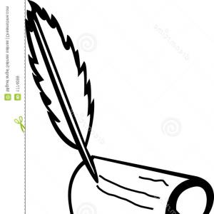 300x300 Photostock Vector Feather Quill Pen Flat Icon For Apps