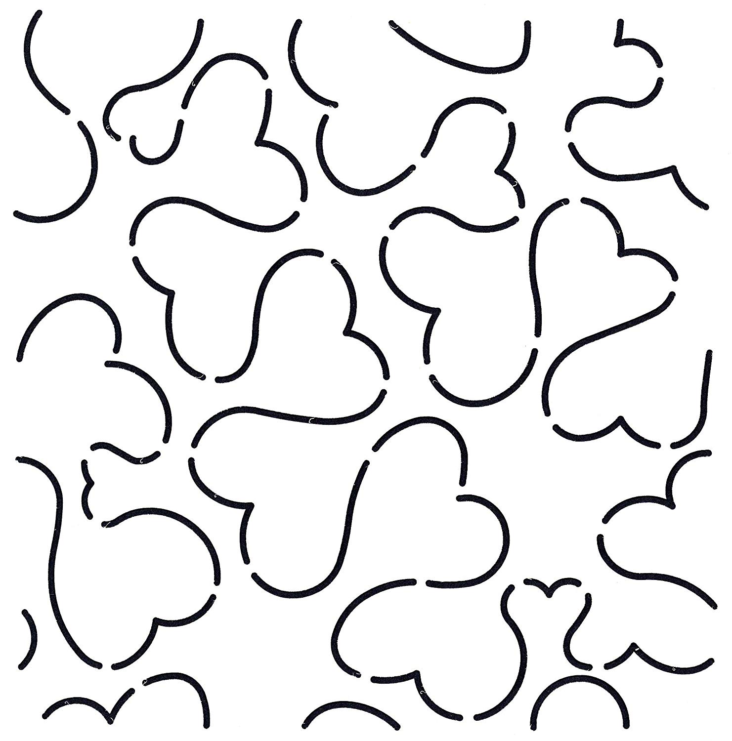 1481x1500 Quilting Creations Heart Stipple Quilt Stencil