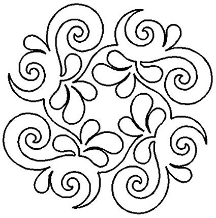 425x428 Quilting Creations Wave On Wave Quilt Stencil