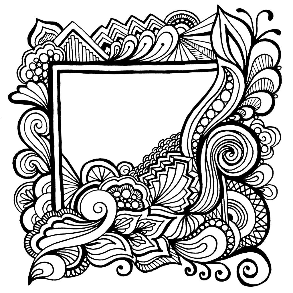 1024x1024 Floral Frame