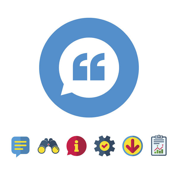 600x600 Quote Sign Icon Quotation Mark Symbol Art Print