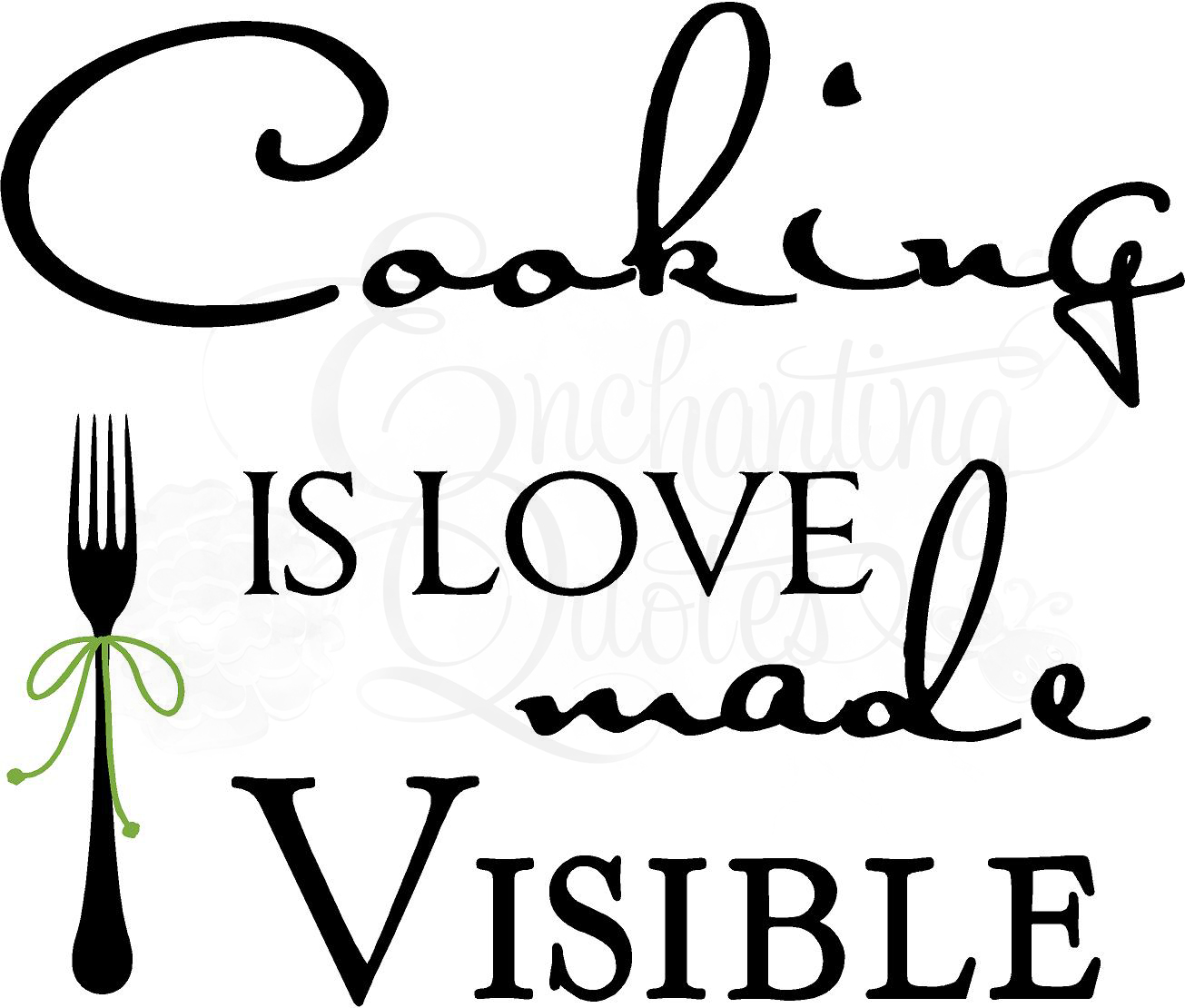 1305x1110 Kitchen Decals Kitchen Wall Quotes Cooking Is Love Made Visible