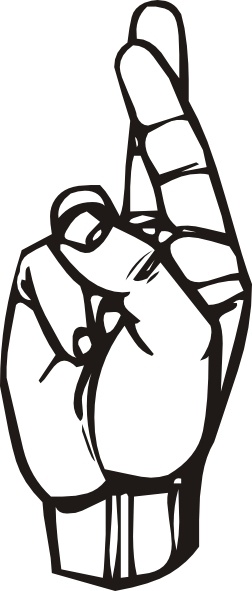 252x591 Sign Language R Clip Art Free Vector In Open Office Drawing