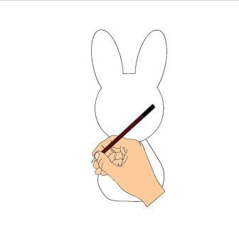 336x336 Very Easy Rabbit Drawing Head Easter Cartoon I Fertility
