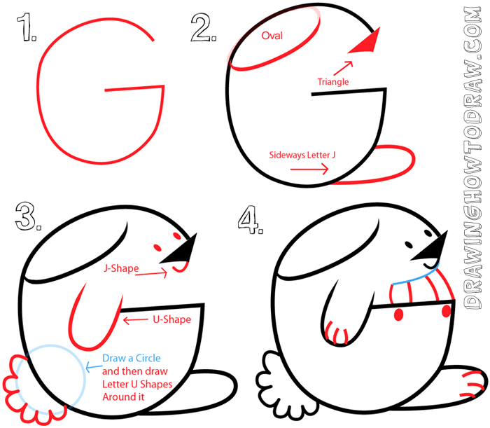 700x611 Big Guide To Drawing Cartoon Bunny Rabbits With Basic Shapes