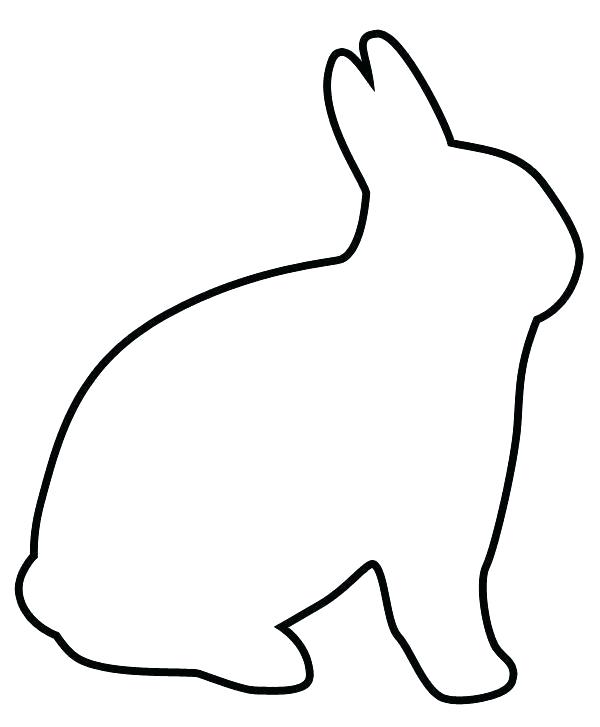 600x727 Bunny Outline Printable Rabbit Easter Bunny Outline Printable